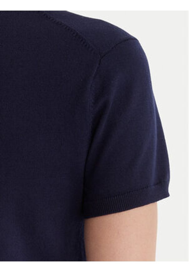 Polo Ralph Lauren T-Shirt 211971872004 Granatowy Slim Fit. Typ kołnierza: polo. Kolor: niebieski. Materiał: bawełna