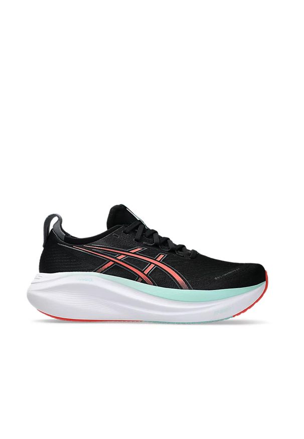 Buty do chodzenia męskie Asics Gel Nimbus 27. Zapięcie: sznurówki. Kolor: czarny. Materiał: materiał, tkanina, syntetyk. Szerokość cholewki: normalna. Sport: turystyka piesza