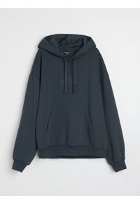 Sinsay - Bluza hoodie basic - niebieski. Kolor: niebieski