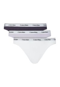 Calvin Klein Underwear Komplet 3 par stringów 000QD5209E Kolorowy. Materiał: bawełna. Wzór: kolorowy