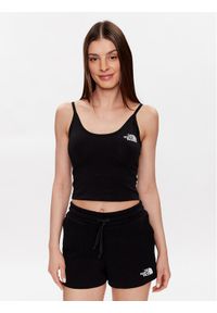 The North Face Top NF0A55AQ Czarny Cropped Fit. Kolor: czarny. Materiał: bawełna #1