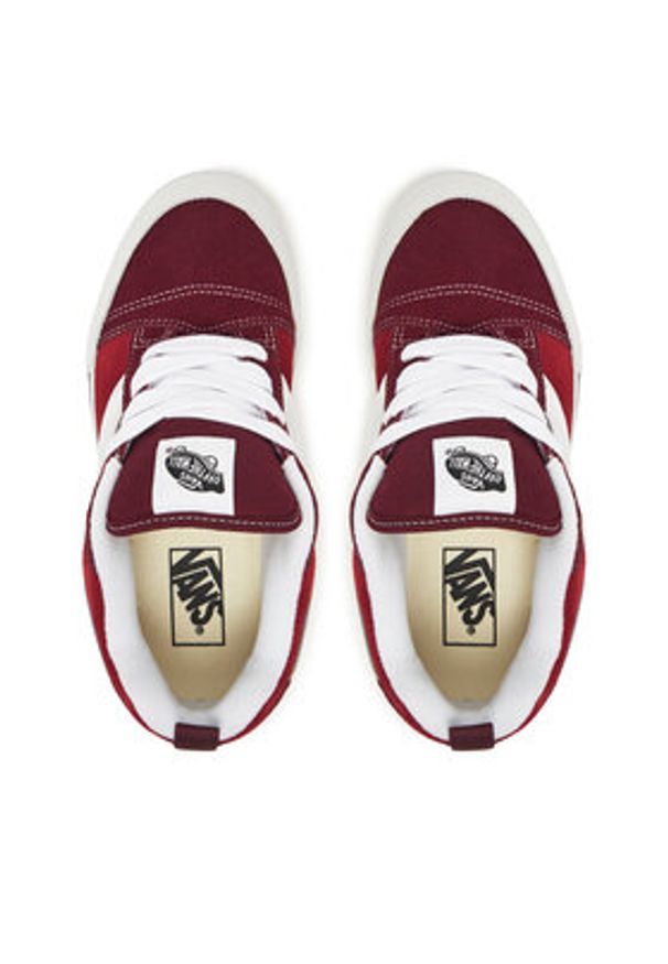 Vans Tenisówki Knu Skool VN000D22BRD1 Bordowy. Kolor: czerwony. Materiał: zamsz, skóra