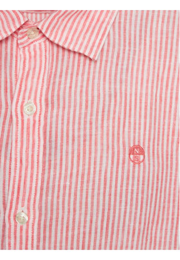 North Sails Koszula 664317 Różowy Regular Fit. Kolor: różowy. Materiał: len