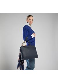 Wittchen - damska torba na laptopa 14" elegancka. Kolor: niebieski. Materiał: skóra ekologiczna. Styl: elegancki #4