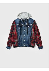 Desigual Kurtka jeansowa Wichita 22WWEWAY Kolorowy Oversize. Materiał: jeans, bawełna. Wzór: kolorowy #2