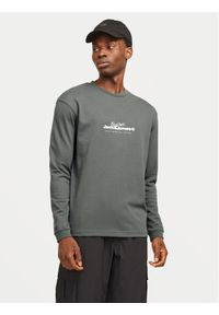 Jack & Jones Longsleeve Charlie 12265426 Szary Regular Fit. Kolor: szary. Materiał: syntetyk, bawełna. Długość rękawa: długi rękaw #1