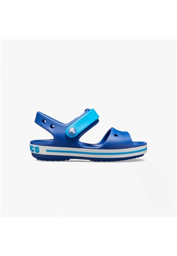 Sandały chłopięce Crocs CROCBAND. Kolor: niebieski, wielokolorowy, biały. Styl: sportowy