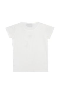 LEONE 1947 APPAREL - Dziewczęcy T-shirt z krótkim rękawem i małym logo Foil. Kolor: biały. Długość rękawa: krótki rękaw. Długość: krótkie. Sport: joga i pilates