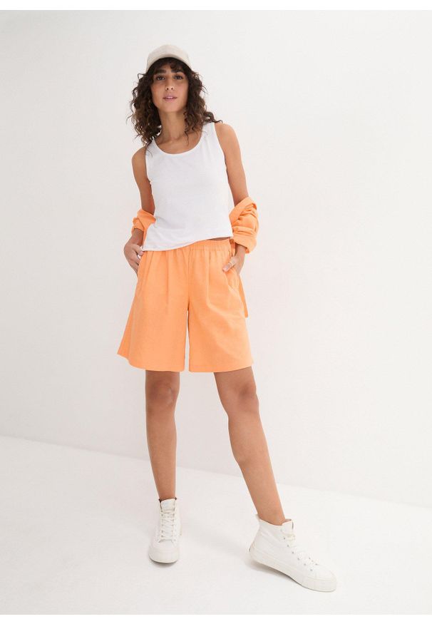 bonprix - Tank top ze stretchem (2 szt. w opak.). Okazja: na co dzień. Kolor: czarny. Materiał: bawełna, materiał. Długość rękawa: na ramiączkach. Styl: casual