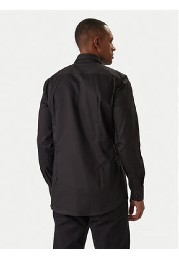 BOSS Koszula H-Hank 50550653 Czarny Slim Fit. Kolor: czarny. Materiał: bawełna