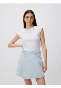Reserved - Jeansowe spódnico-szorty - niebieski. Kolor: niebieski. Materiał: jeans