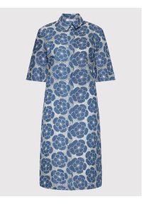 Samsoe & Samsoe - Samsøe Samsøe Sukienka koszulowa Demy F22100079 Niebieski Regular Fit. Kolor: niebieski. Materiał: bawełna. Typ sukienki: koszulowe #4