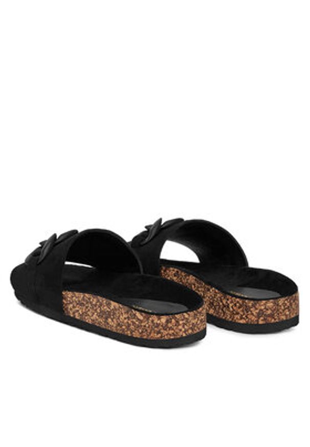 DeeZee Klapki S113 Czarny. Kolor: czarny. Materiał: materiał