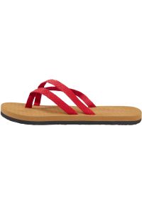 Japonki plażowe damskie O'Neill Ditsy Strap Bloom. Okazja: na plażę. Kolor: czerwony. Materiał: guma, materiał