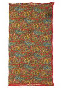 Modini - Czerwona poszetka 100% modal - wzór paisley E93. Kolor: czerwony. Materiał: włókno. Wzór: paisley #1