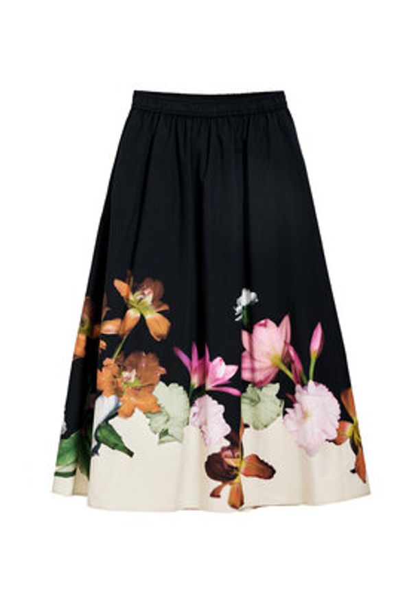 Desigual Spódnica trapezowa Lindo 25SWFW18 Czarny Regular Fit. Kolor: czarny. Materiał: bawełna