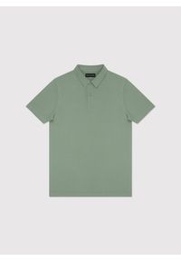Pako Lorente - PAKO LORENTE – Męski t-shirt polo w kolorze zielonym. Okazja: na co dzień. Typ kołnierza: polo. Kolor: zielony, beżowy. Materiał: bawełna, poliester. Styl: casual