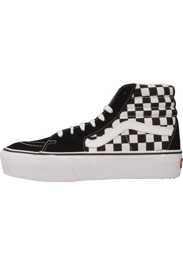 Damskie trampki na co dzień Vans UA SK8-Hi Platform 2.0 VN0A3TKNQXH1 Czarny. Okazja: na co dzień. Zapięcie: sznurówki. Kolor: czarny. Materiał: guma, skóra. Szerokość cholewki: normalna. Obcas: na platformie. Model: Vans SK8. Sport: turystyka piesza, skateboard