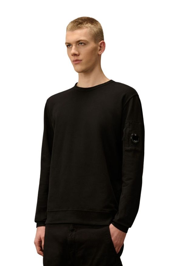 C.P. Company - C.P. COMPANY Czarna męska bluza Crew Neck. Kolor: czarny