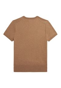 Polo Ralph Lauren T-Shirt 211971872007 Beżowy Slim Fit. Typ kołnierza: polo. Kolor: beżowy. Materiał: bawełna #3
