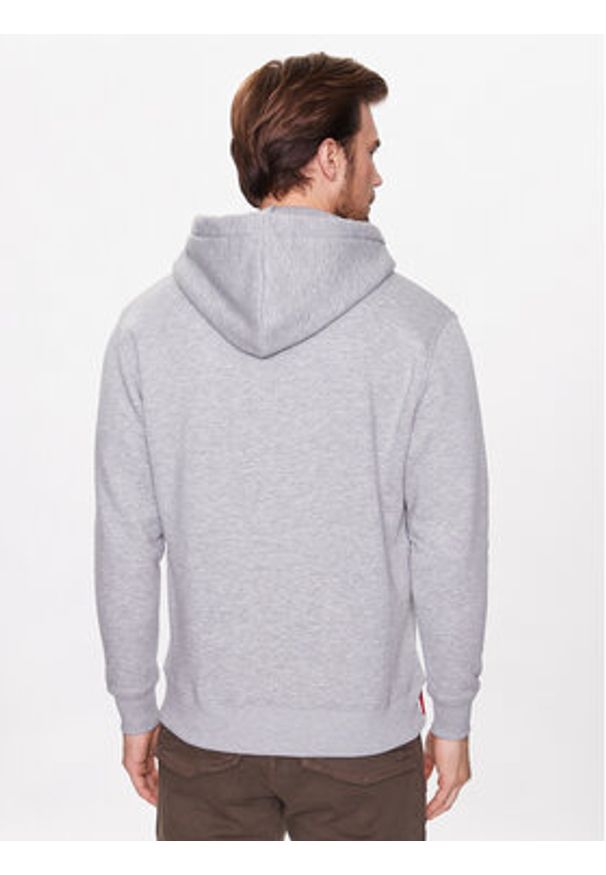 Alpha Industries Bluza Basic Hoody Rubber 178312RB Szary Regular Fit. Kolor: szary. Materiał: bawełna