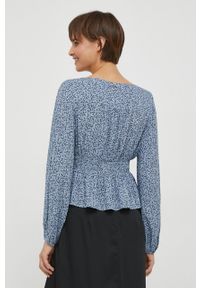 Pepe Jeans bluzka damska kolor niebieski wzorzysta. Kolor: niebieski. Materiał: tkanina #4