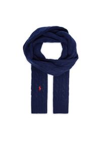 Polo Ralph Lauren Szalik 449959345002 Granatowy. Kolor: niebieski. Materiał: wełna