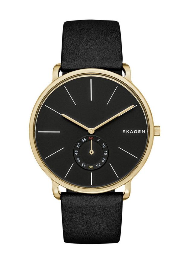 Skagen - Zegarek SKW6217. Kolor: czarny. Materiał: materiał, skóra