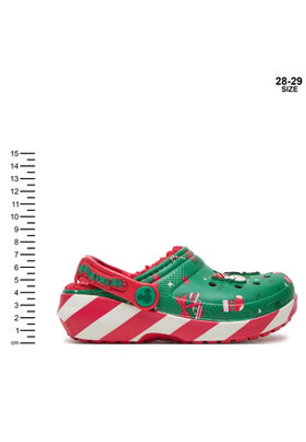 Crocs Klapki Classic Mickey Xmass Lined Clog K 210814 Zielony. Kolor: zielony