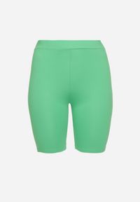 Born2be - Zielone Szorty Kolarki z Bawełny Ilinora. Okazja: na co dzień. Kolor: zielony. Materiał: bawełna. Sezon: lato. Styl: casual #6