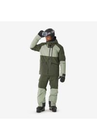 WEDZE - Kurtka narciarska i snowboardowa męska Quechua 500 AM. Kolor: wielokolorowy, brązowy, zielony. Materiał: materiał. Sezon: zima. Sport: narciarstwo, snowboard #2