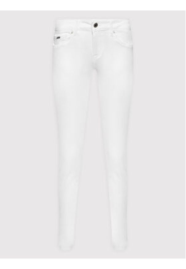 Pepe Jeans Spodnie materiałowe Soho PL211539U91 Biały Skinny Fit. Kolor: biały. Materiał: bawełna
