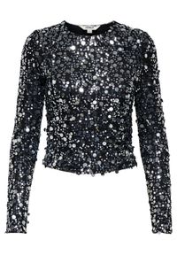 only - ONLY Bluzka Catina 15358382 Czarny Slim Fit. Kolor: czarny. Materiał: syntetyk #1