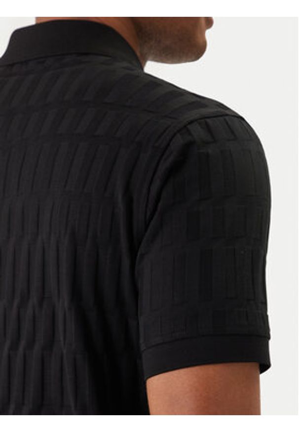 Karl Lagerfeld - KARL LAGERFELD Polo 745008 562203 Czarny Regular Fit. Typ kołnierza: polo. Kolor: czarny. Materiał: bawełna