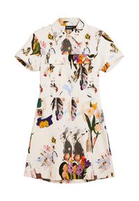 Desigual Sukienka koszulowa Fini 26SWVW48 Écru Regular Fit. Materiał: wiskoza. Typ sukienki: koszulowe #3