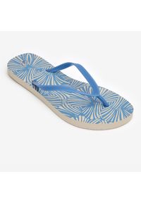 OLAIAN - Japonki damskie Olaian 120 Tribu. Okazja: na plażę. Kolor: niebieski, wielokolorowy, beżowy. Styl: sportowy