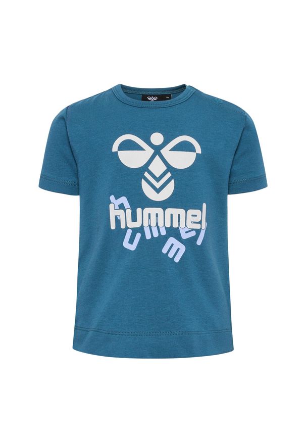 Koszulka dla chłopca niemowlaka Hummel Dream. Kolor: niebieski, turkusowy, wielokolorowy. Długość rękawa: krótki rękaw. Długość: krótkie. Sport: joga i pilates