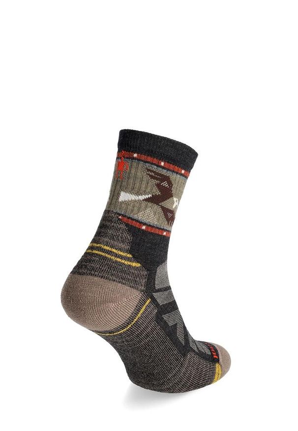 Skarpety turystyczne Smartwool Hike Light Cushion Soaring Print Mid Crew Socks. Kolor: szary. Wzór: nadruk