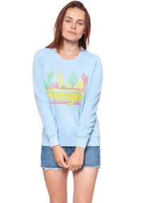 Wrangler - BLUZA WRANGLER DAMSKA SWEATER CERULEAN W6077IEVT. Wzór: kolorowy, nadruk #3