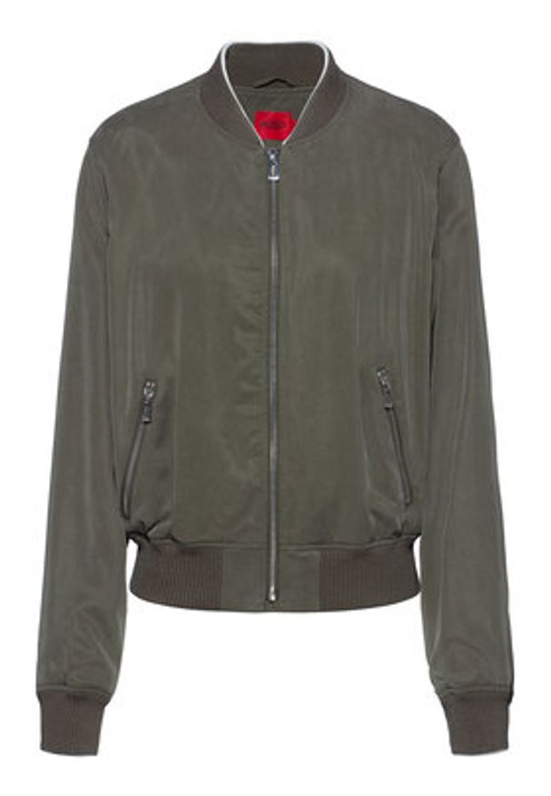 Hugo Kurtka bomber Agesa-1 50449569 Zielony Regular Fit. Kolor: zielony. Materiał: lyocell