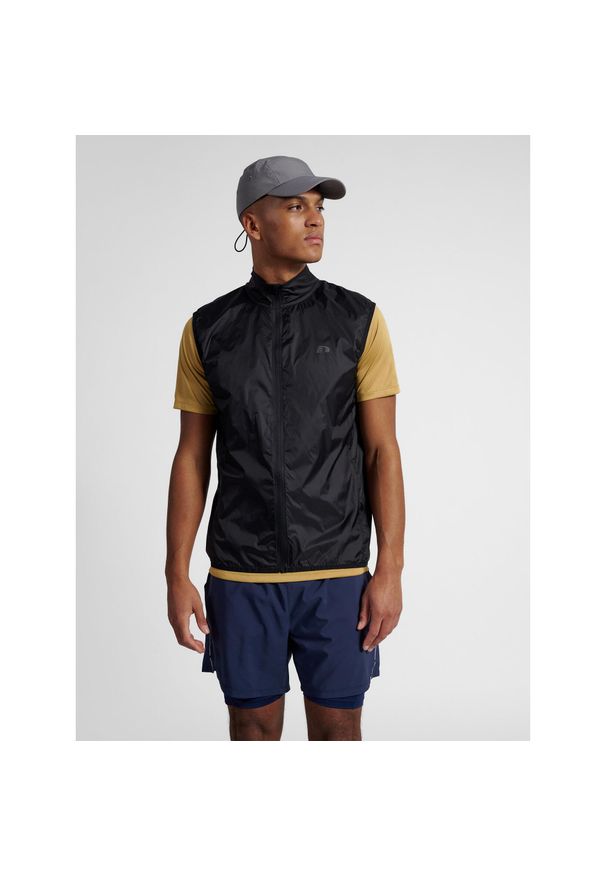 NewLine - Składana, bezrękawnikowa kurtka nieprzemakalna Newline. Kolor: czarny. Sport: piłka ręczna