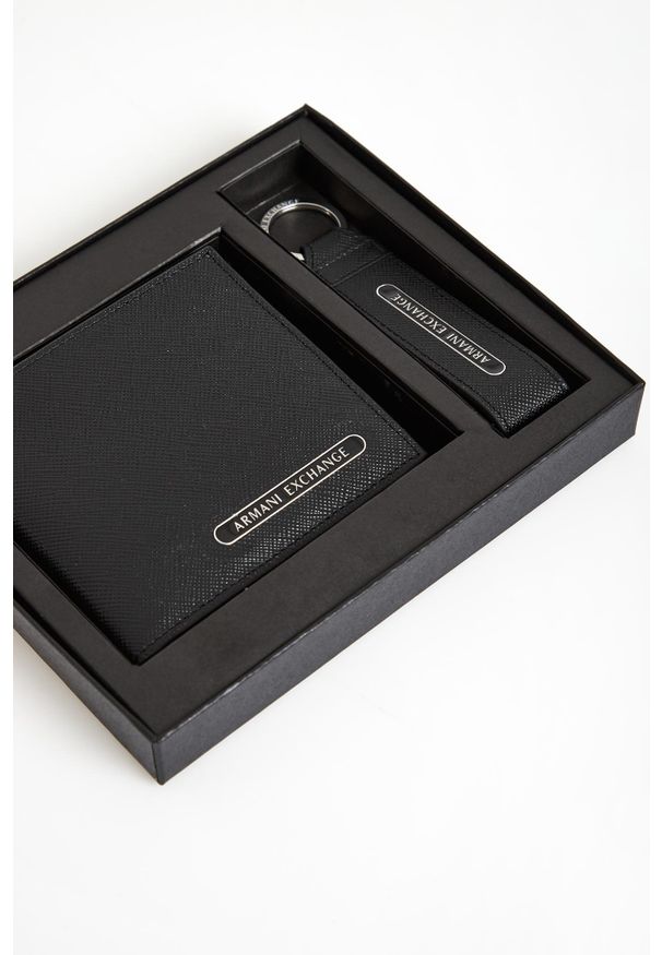 Armani Exchange - Portfel i brelok męski skórzany ARMANI EXCHANGE. Materiał: skóra