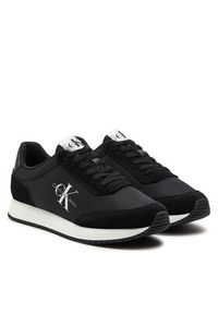 Calvin Klein Jeans Sneakersy Retro Runner Low Lace Ny Ml YW0YW01326 Czarny. Kolor: czarny. Materiał: materiał #3