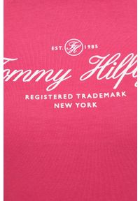 TOMMY HILFIGER - Tommy Hilfiger longsleeve bawełniany kolor różowy. Kolor: różowy. Materiał: bawełna. Długość rękawa: długi rękaw #3