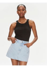 Calvin Klein Jeans Top Variegated J20J223104 Czarny Slim Fit. Kolor: czarny. Materiał: bawełna
