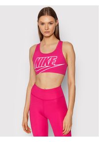 Nike Biustonosz sportowy Swoosh BV3643 Różowy. Kolor: różowy. Materiał: syntetyk
