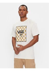 Vans T-Shirt Mn Classic Print Box VN0A5E7Y Écru Classic Fit. Materiał: bawełna. Wzór: nadruk