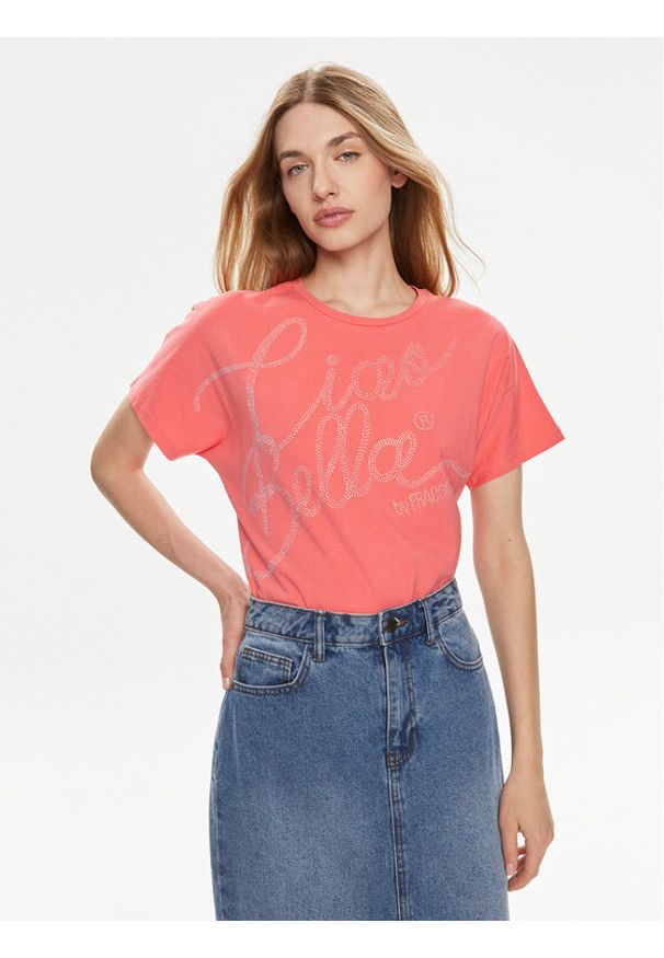 Fracomina T-Shirt FP22ST3004J401N5 Różowy Regular Fit. Kolor: różowy. Materiał: bawełna