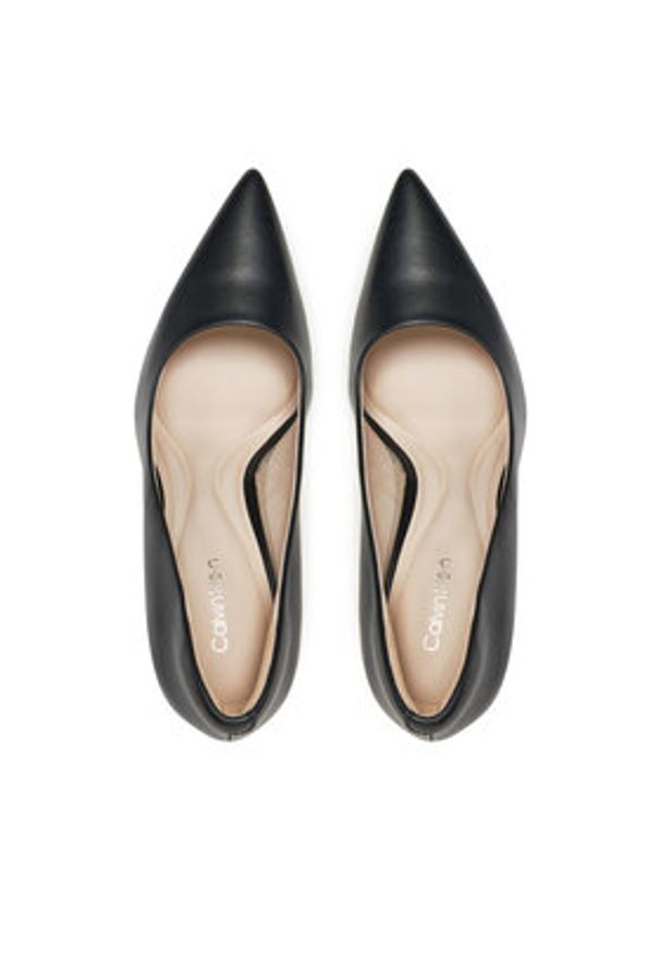 Calvin Klein Szpilki Heel Pump 90 - Lth HW0HW02336 Czarny. Kolor: czarny. Materiał: skóra. Obcas: na szpilce