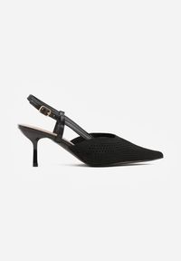 Renee - Czarne Ażurowe Sandały na Szpilce Slingback Erilise. Zapięcie: sprzączka. Kolor: czarny. Wzór: ażurowy. Obcas: na szpilce. Styl: elegancki #6
